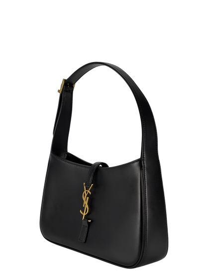 SAINT LAURENT - Black Calfskin Paris YSL Hobo Bag