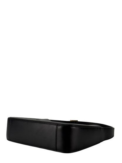 SAINT LAURENT - Black Calfskin Paris YSL Hobo Bag