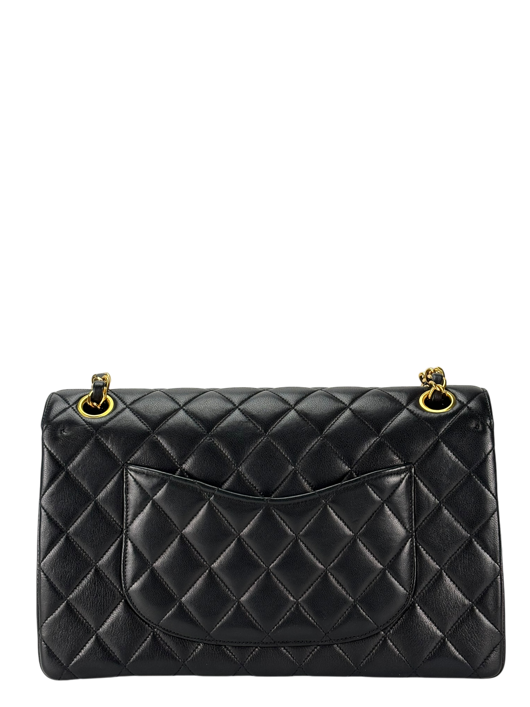 CHANEL - Double Flap Crossbody  Medium Timeless Lamskin Flap Chain Shoulder Bag