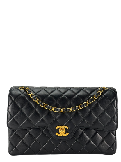 CHANEL - Double Flap Crossbody  Medium Timeless Lamskin Flap Chain Shoulder Bag