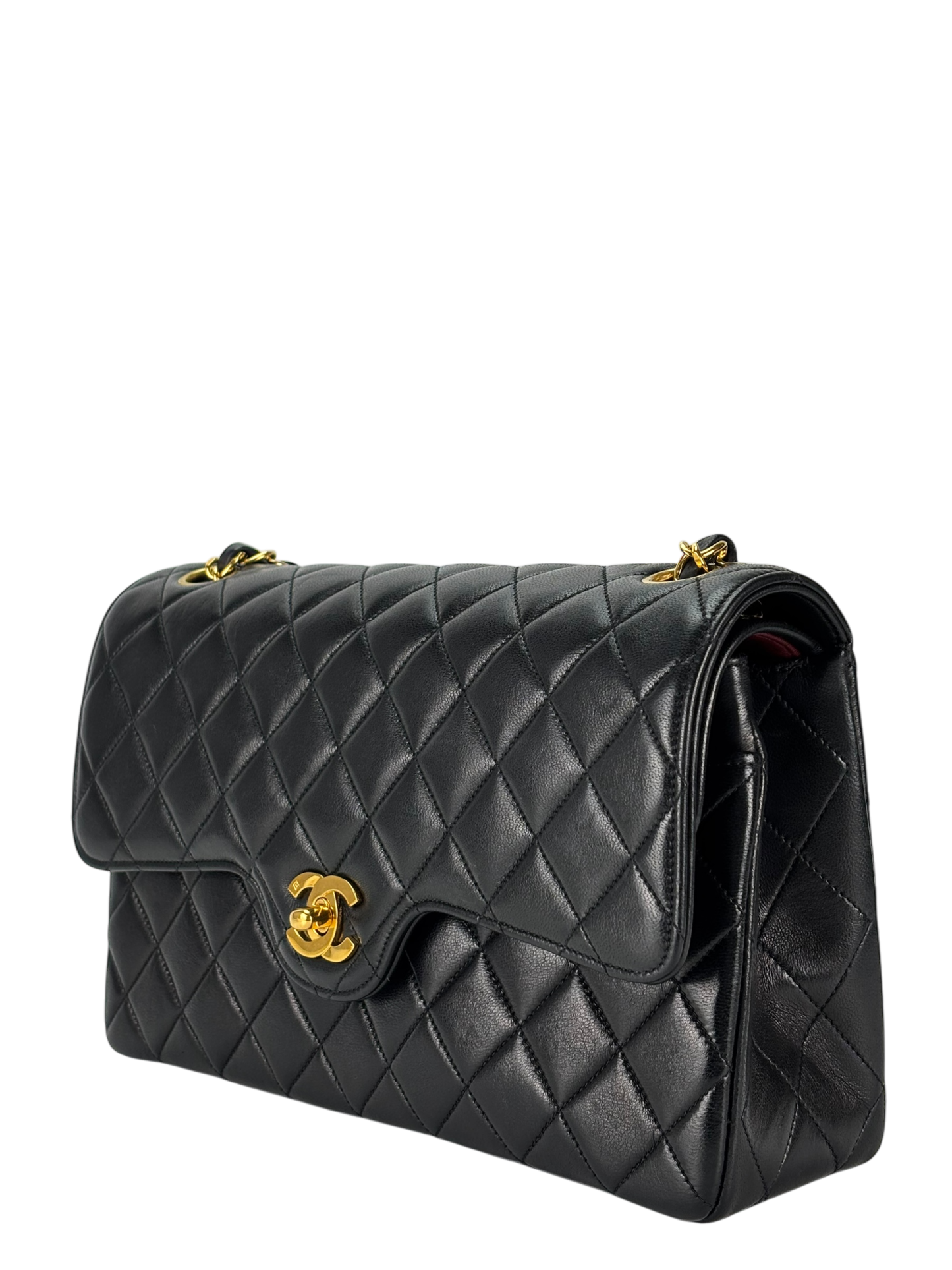 CHANEL - Double Flap Crossbody Medium Timeless Lamskin Flap Chain Shoulder Bag