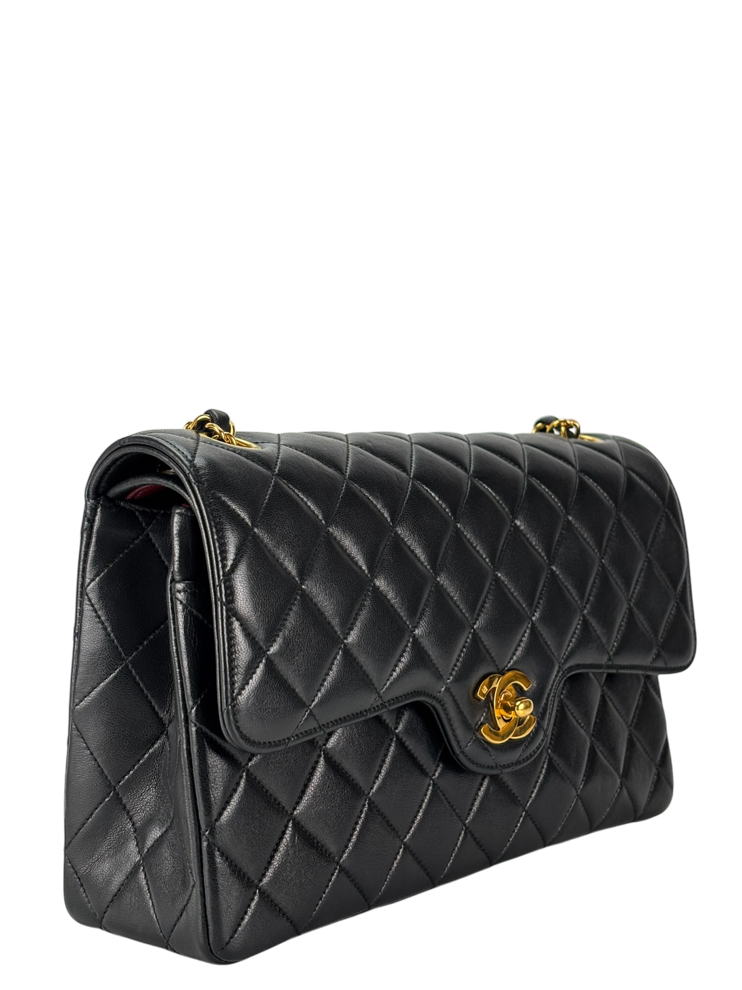 CHANEL - Double Flap Crossbody Medium Timeless Lamskin Flap Chain Shoulder Bag
