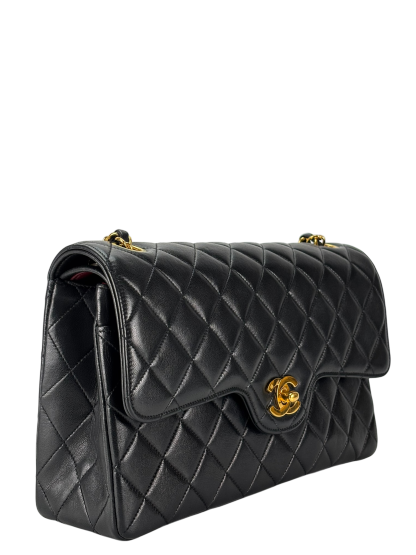 CHANEL - Double Flap Crossbody  Medium Timeless Lamskin Flap Chain Shoulder Bag
