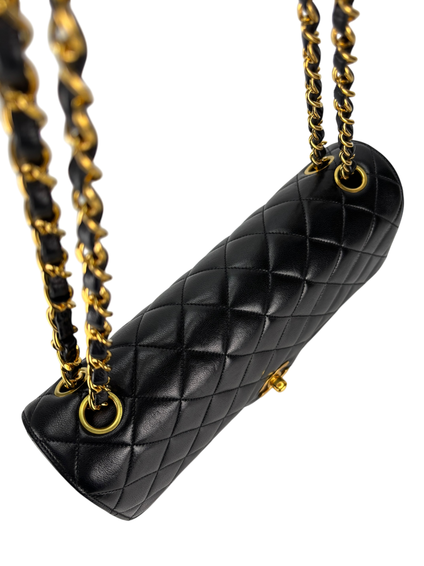 CHANEL - Double Flap Crossbody Medium Timeless Lamskin Flap Chain Shoulder Bag