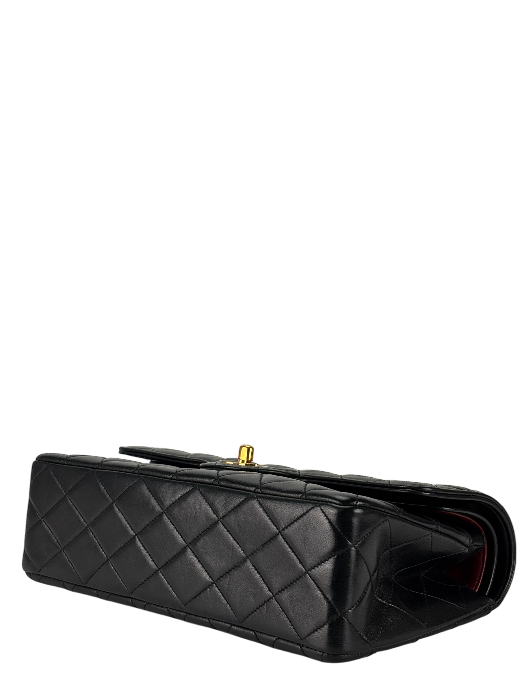 CHANEL - Double Flap Crossbody Medium Timeless Lamskin Flap Chain Shoulder Bag