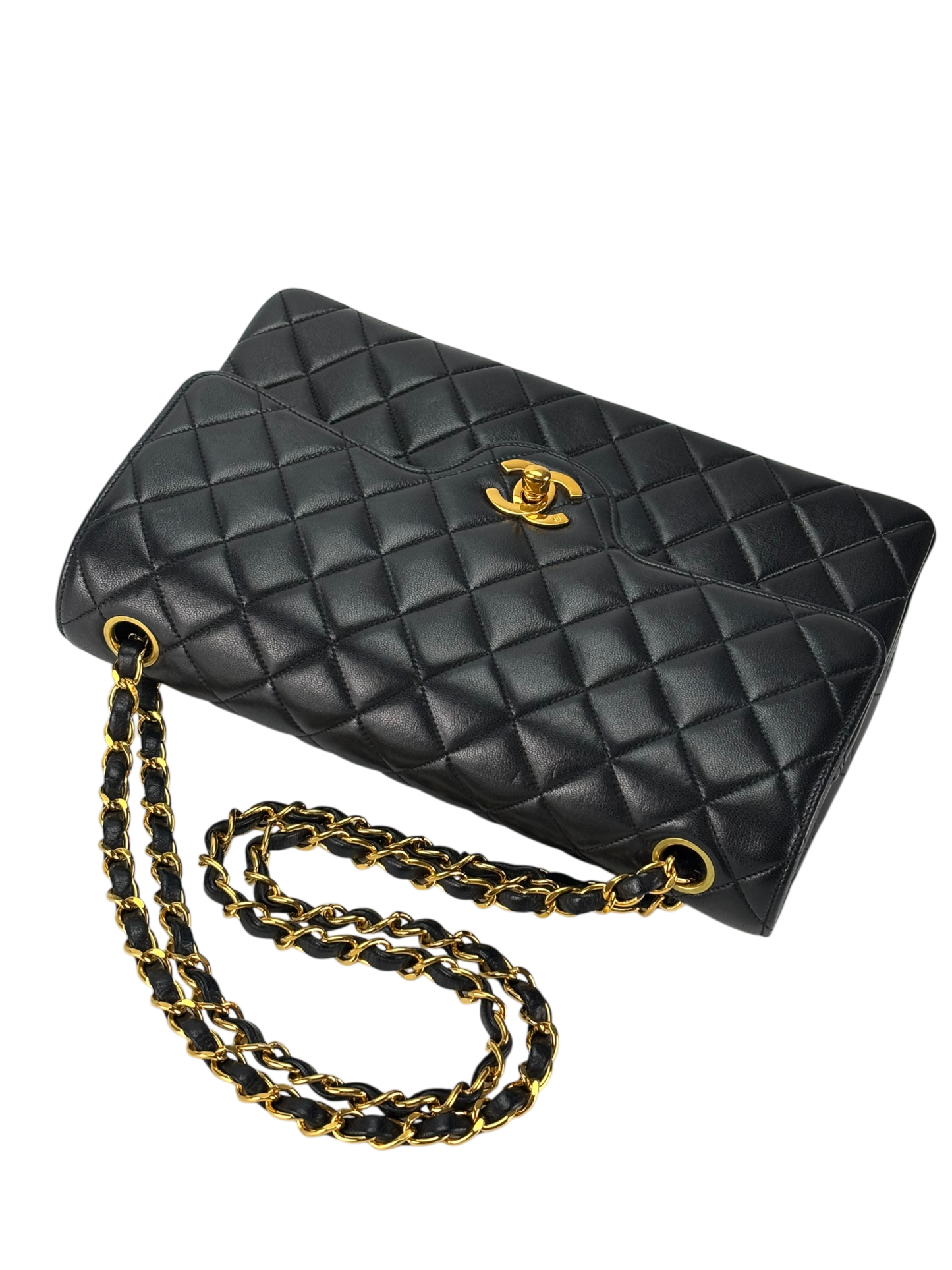 CHANEL - Double Flap Crossbody Medium Timeless Lamskin Flap Chain Shoulder Bag