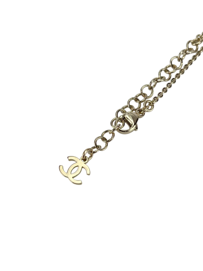 CHANEL - Gold Chain Heart Coco Mark Necklace 