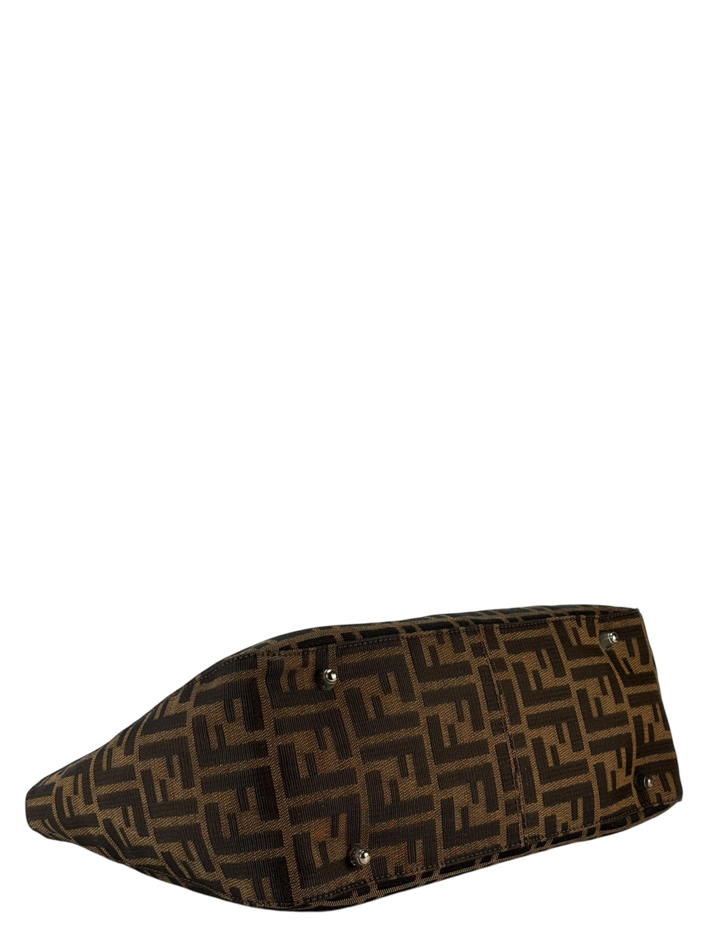 FENDI - Brown Canvas Zucca Nylon Handbag
