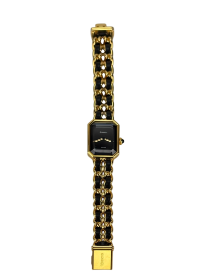 CHANEL - Black Plated Leather Premiere Watch