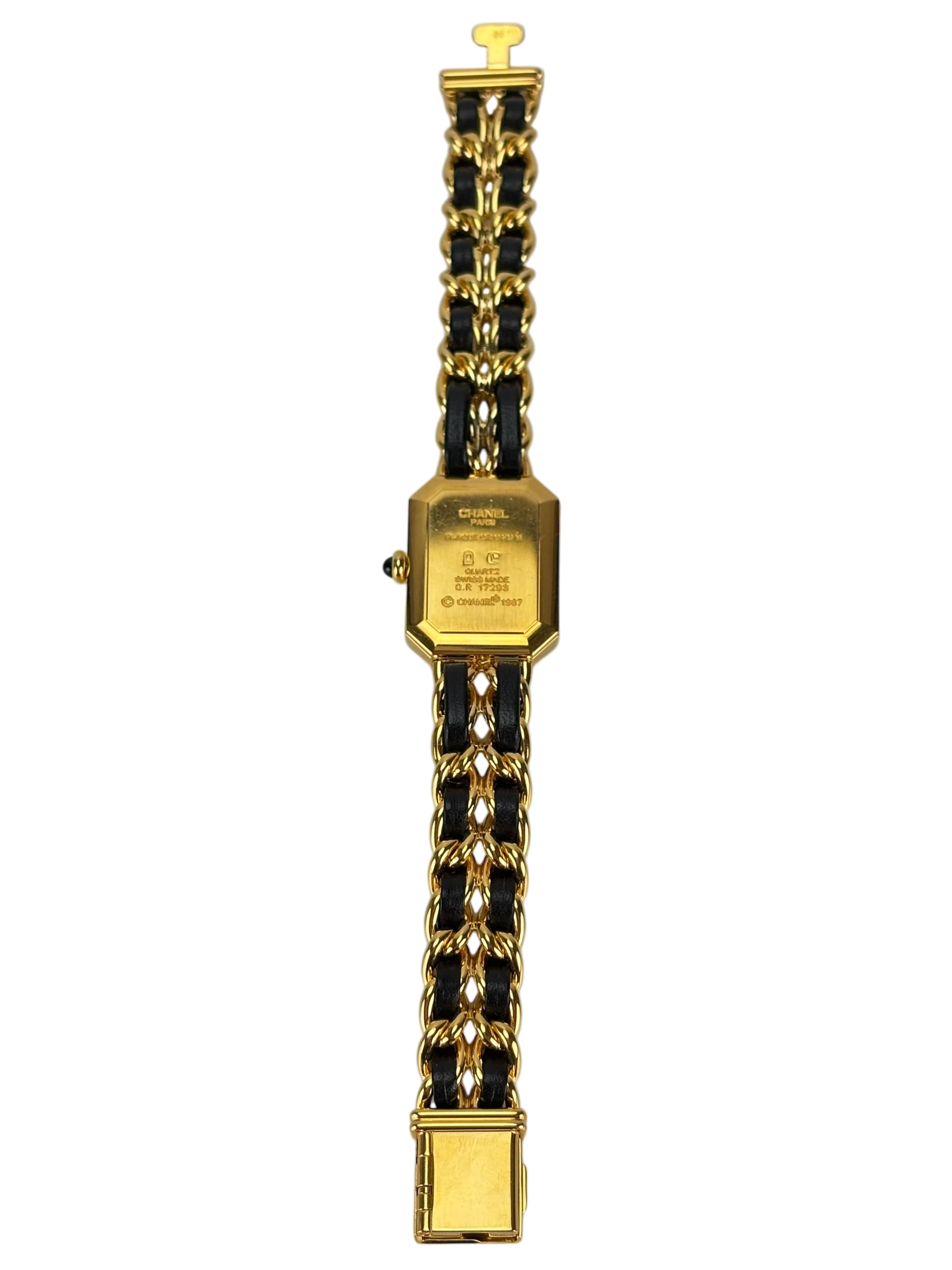 CHANEL - Black Plated Leather Premiere Watch