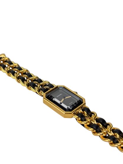 CHANEL - Black Plated Leather Premiere Watch