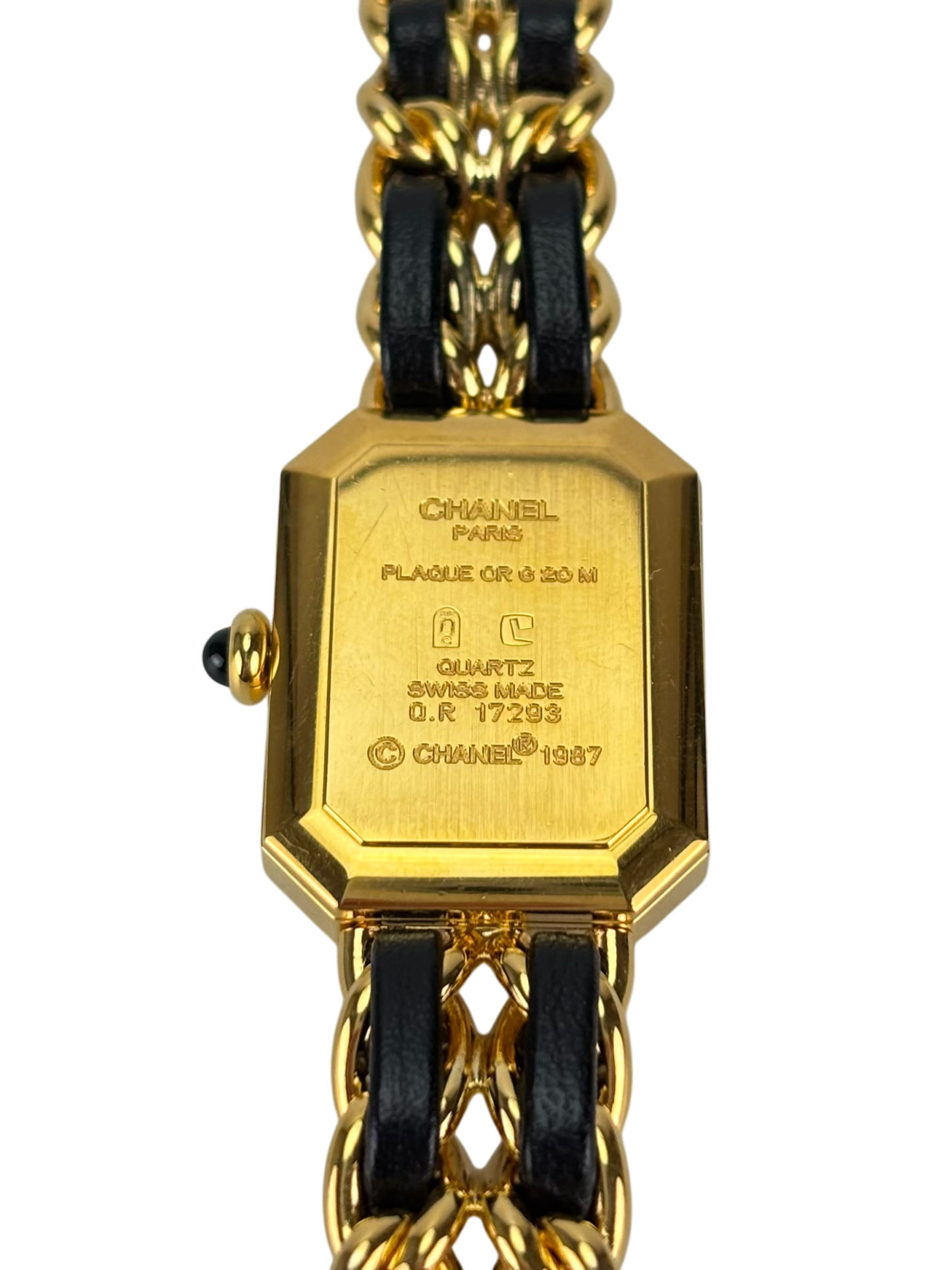 CHANEL - Black Plated Leather Premiere Watch