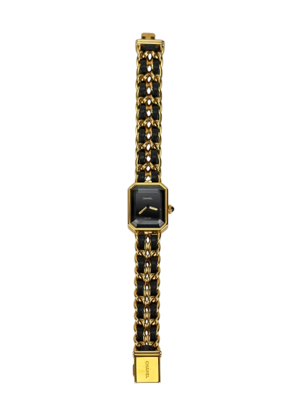 CHANEL - Black Plated Leather Premiere Watch