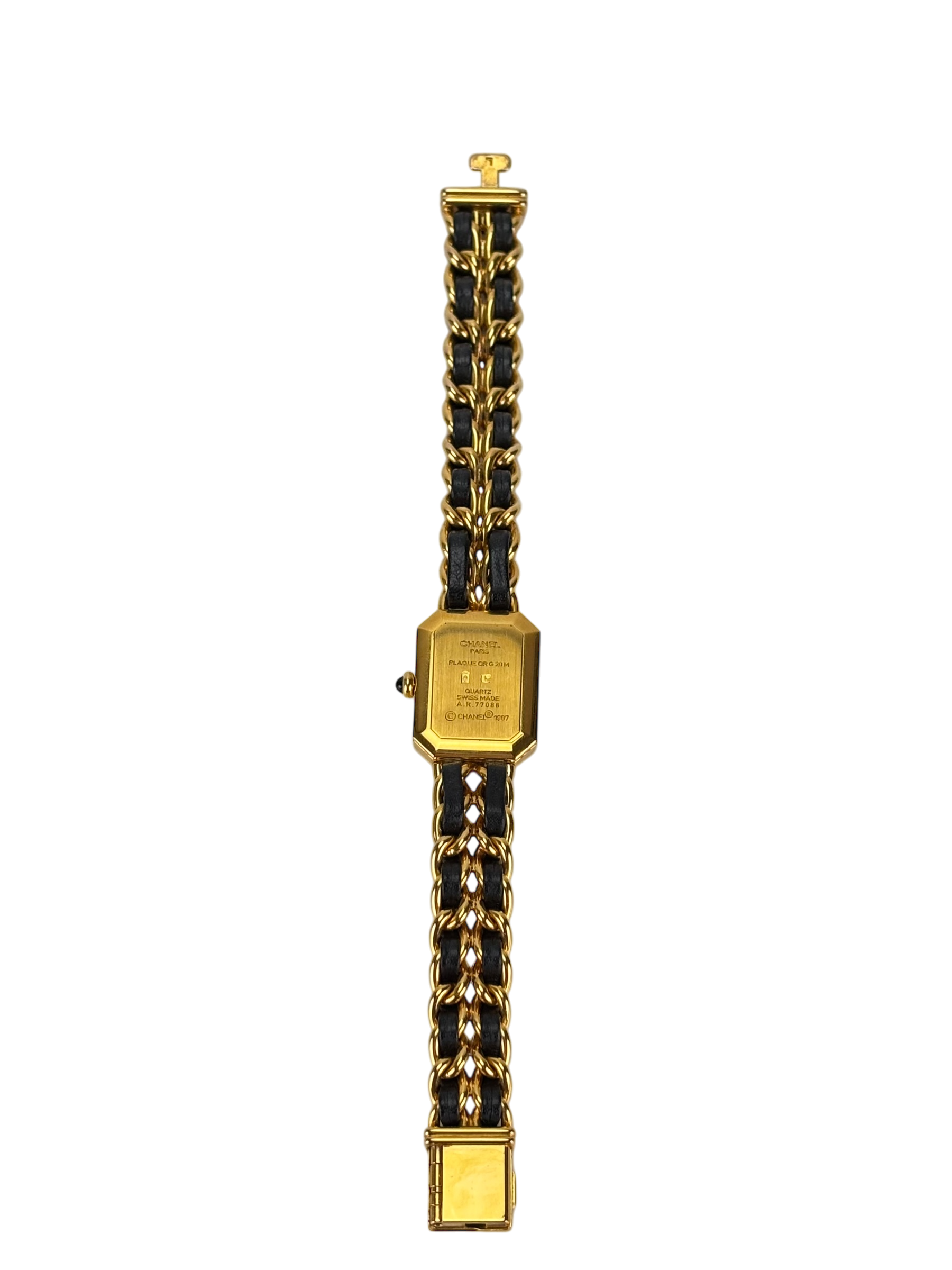 CHANEL - Black Plated Leather Premiere Watch
