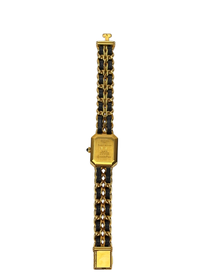 CHANEL - Black Plated Leather Premiere Watch