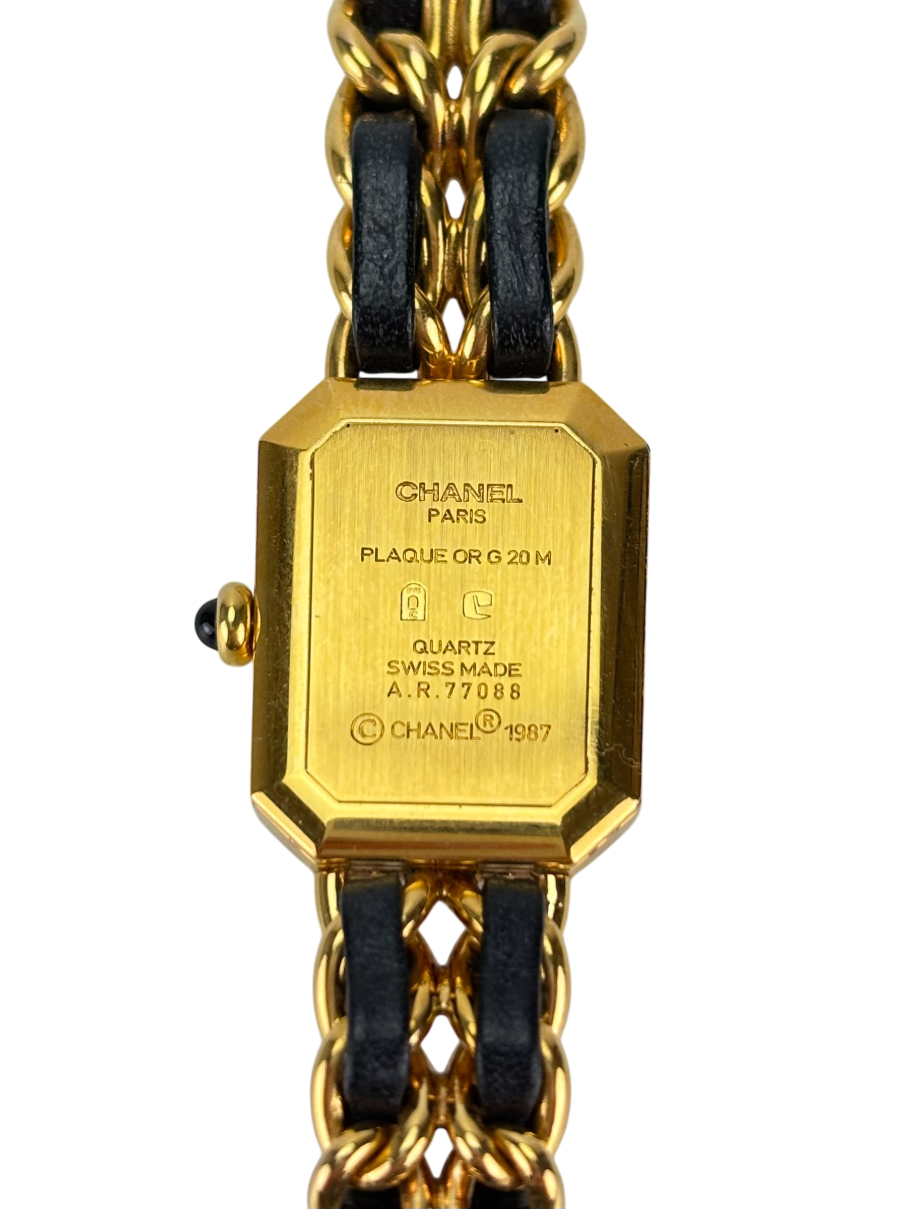 CHANEL - Black Plated Leather Premiere Watch