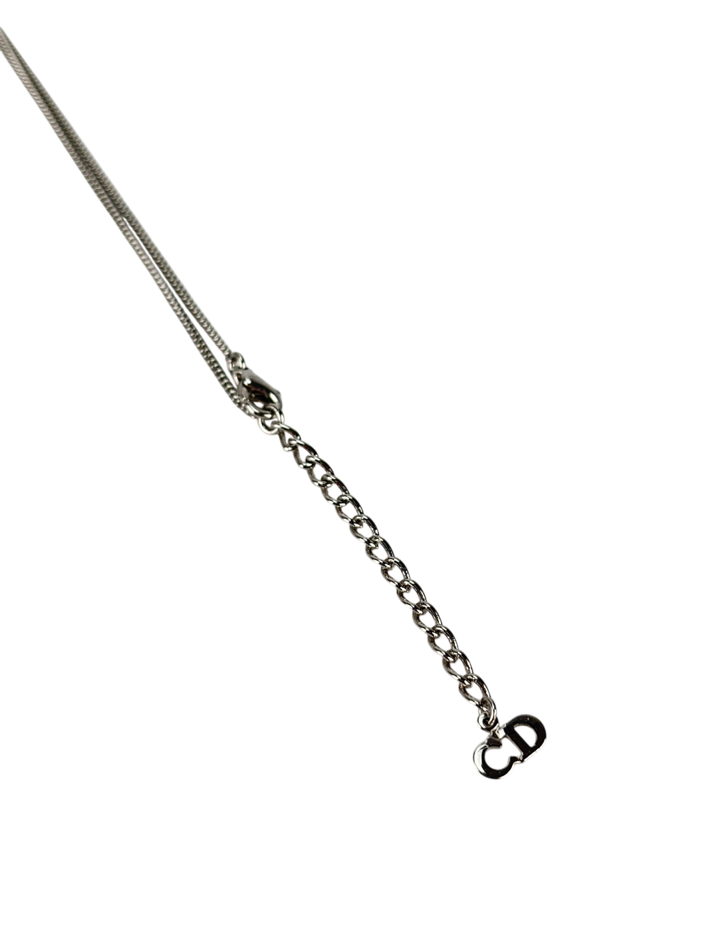 CHRISTIAN DIOR - Sliver Heart Fringe Necklace