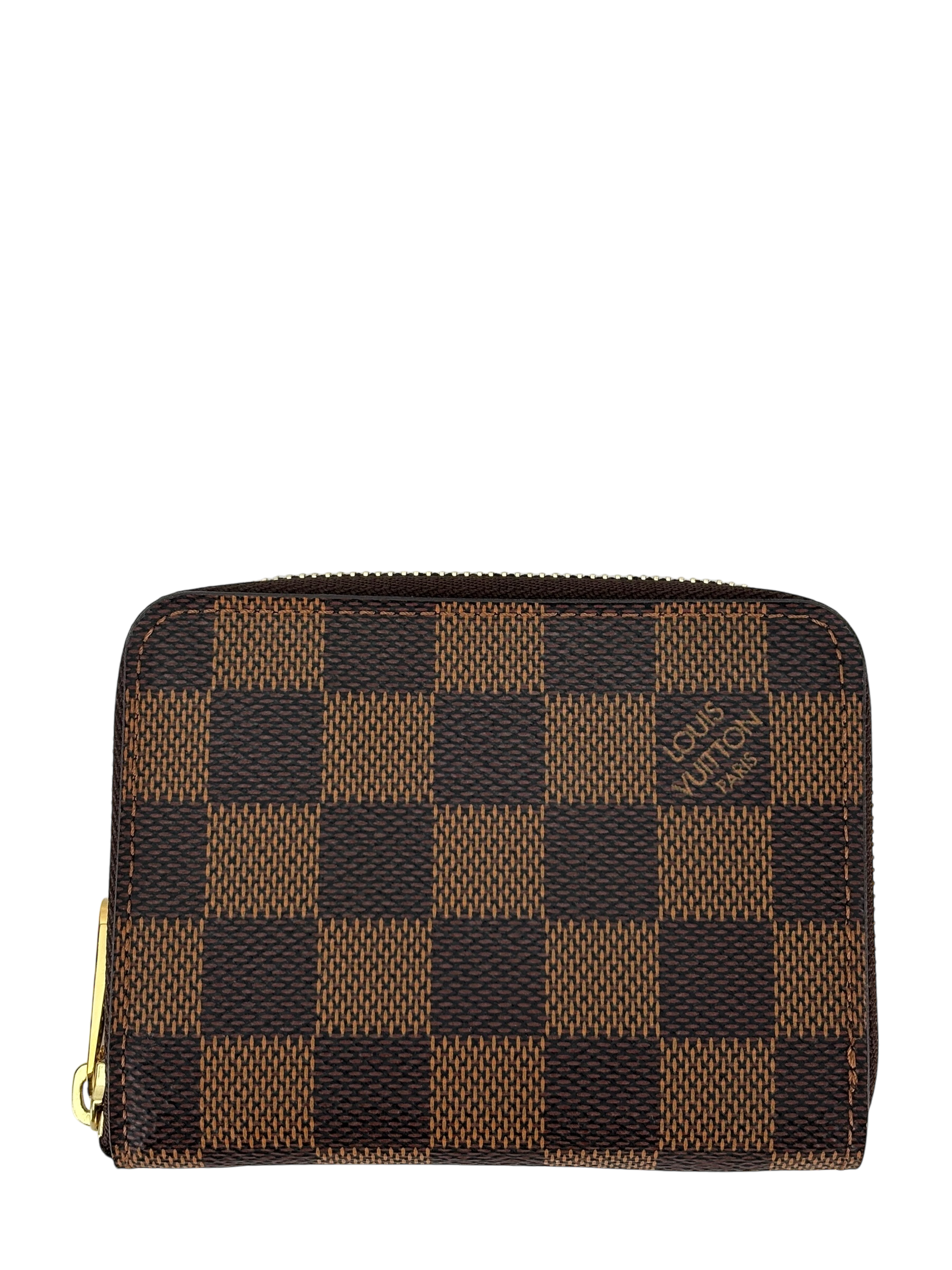 LOUIS VUITTON - Damier Zippy Coin Purse Wallet Card Holder Ebene 