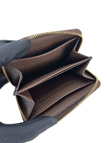 LOUIS VUITTON - Damier Zippy Coin Purse Wallet Card Holder Ebene 