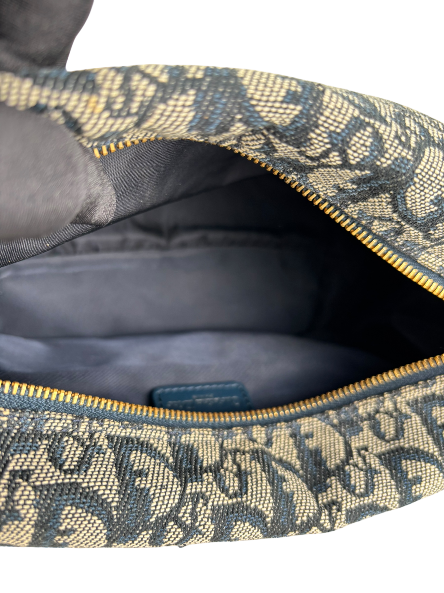 CHRISTIAN DIOR - Canvas Blue Trotter Pouch Accessory Handbag