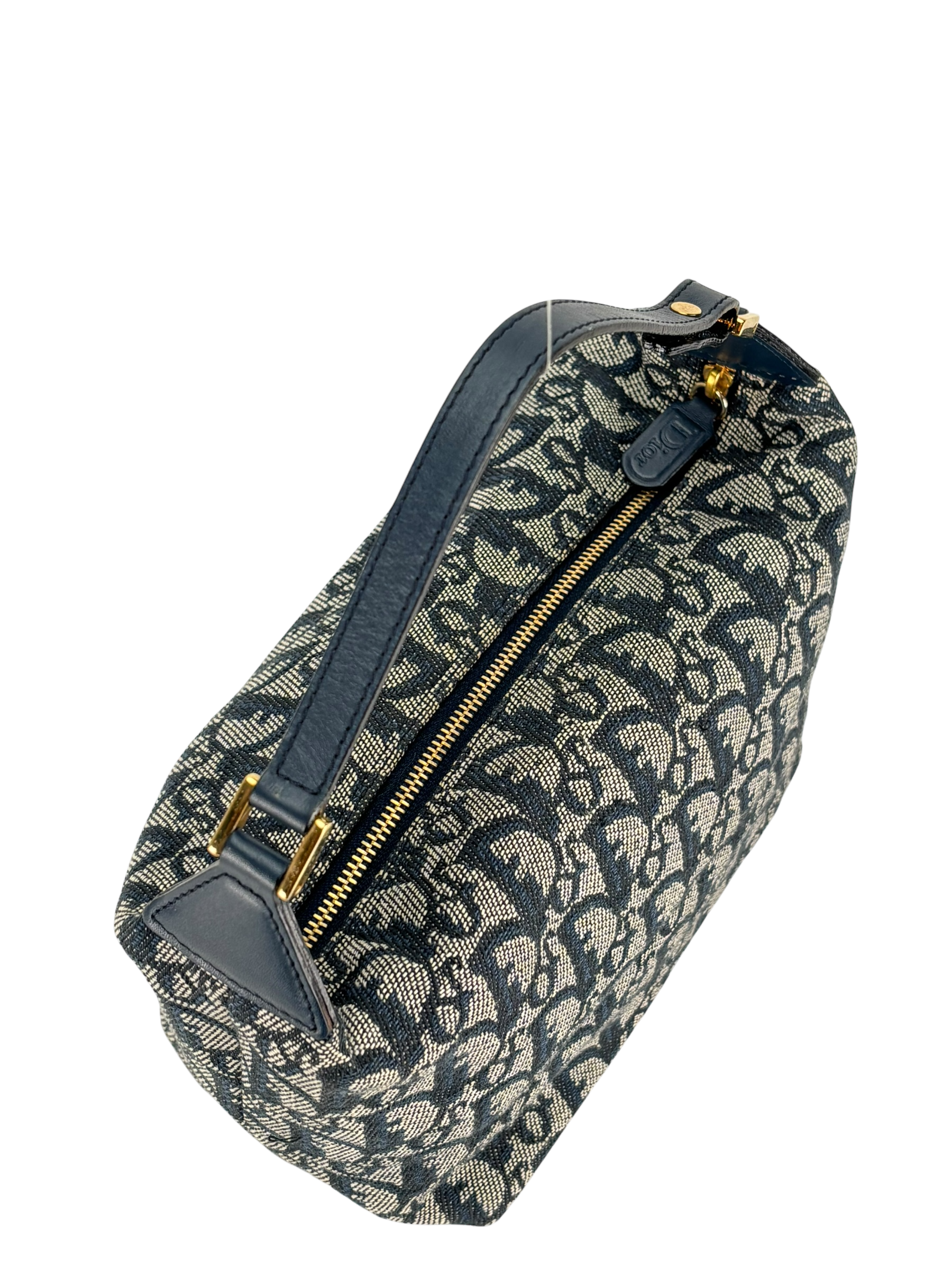 CHRISTIAN DIOR - Canvas Blue Trotter Pouch Accessory Handbag