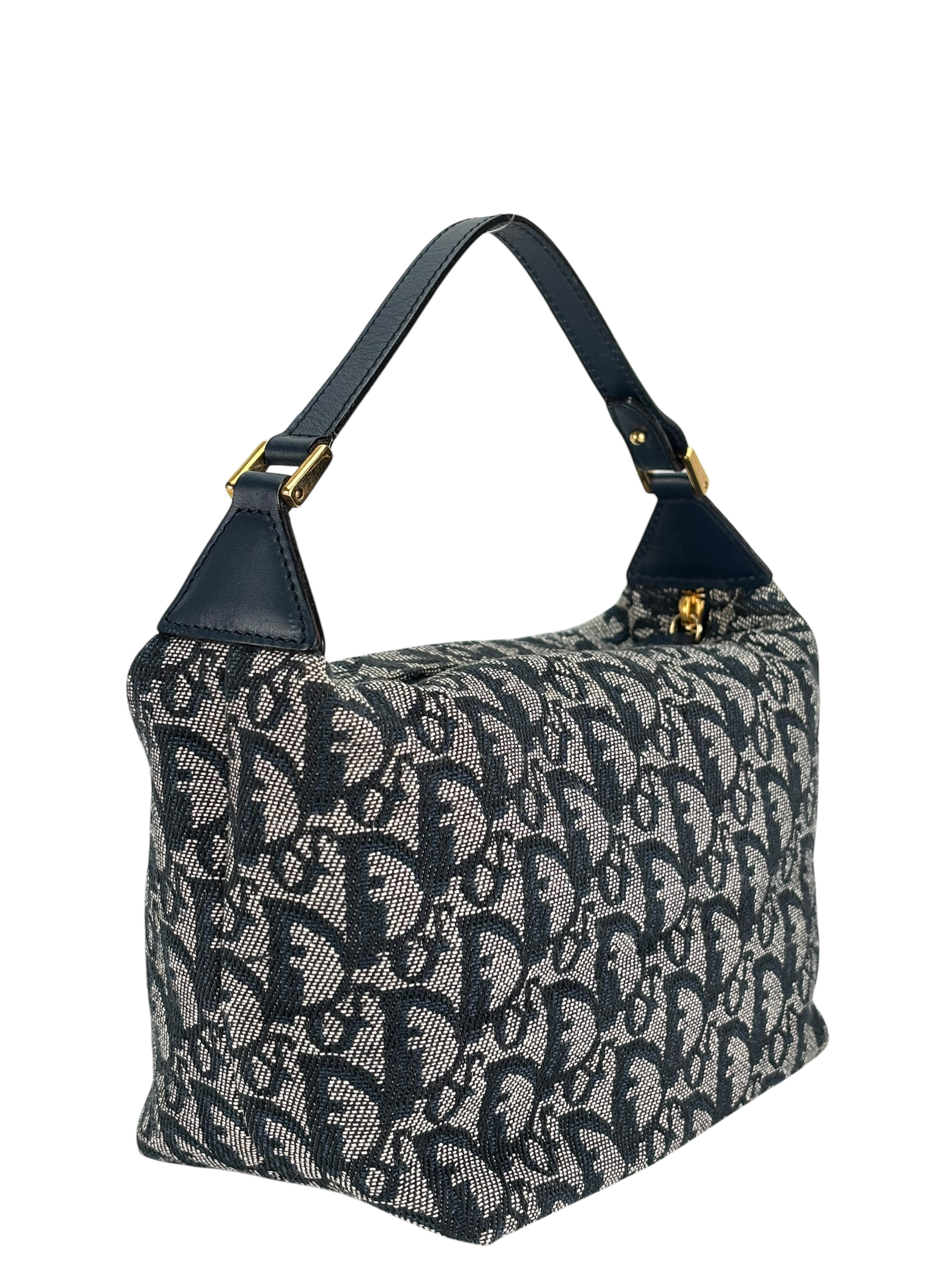 CHRISTIAN DIOR - Canvas Blue Trotter Pouch Accessory Handbag