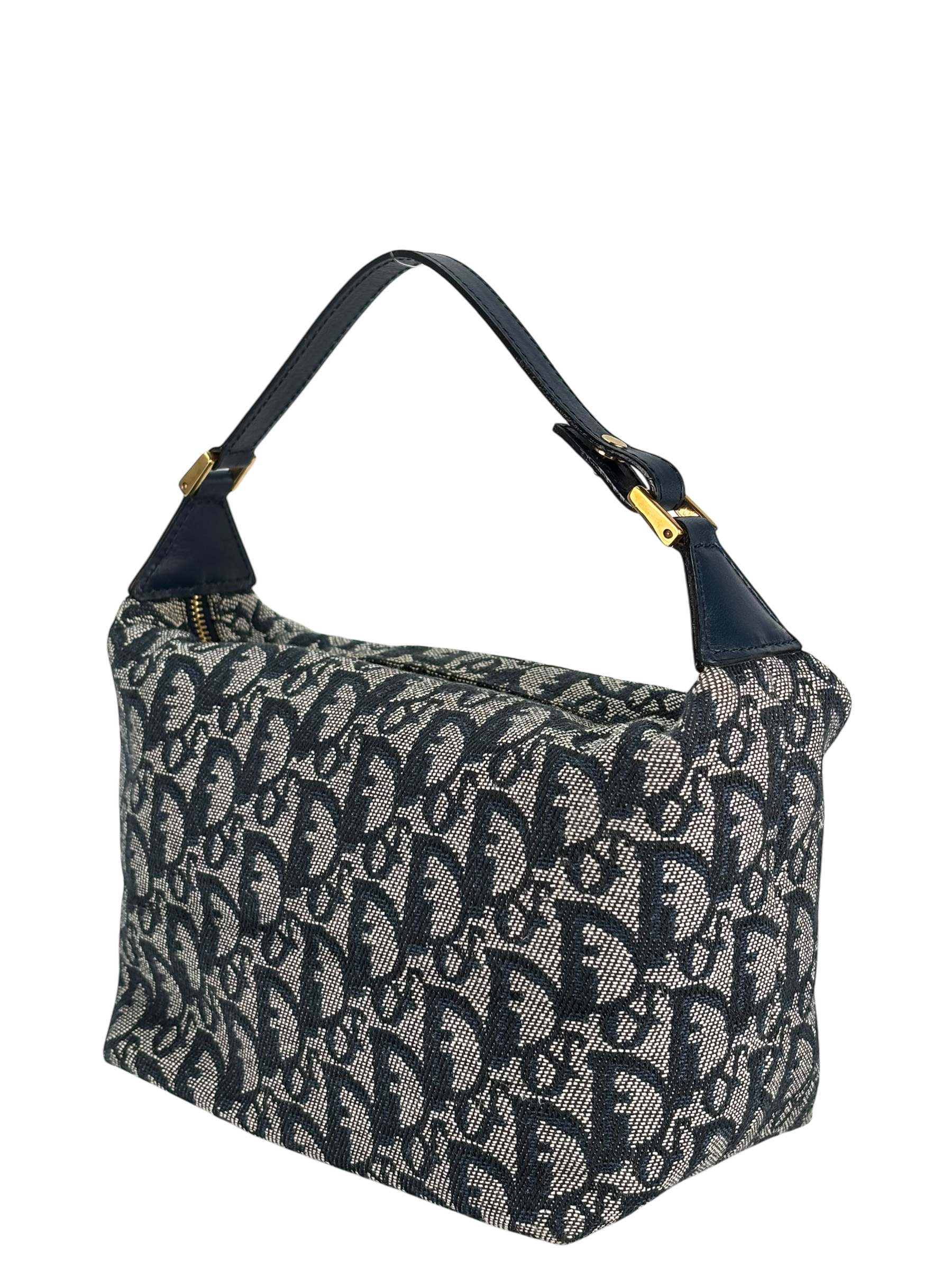 CHRISTIAN DIOR - Canvas Blue Trotter Pouch Accessory Handbag