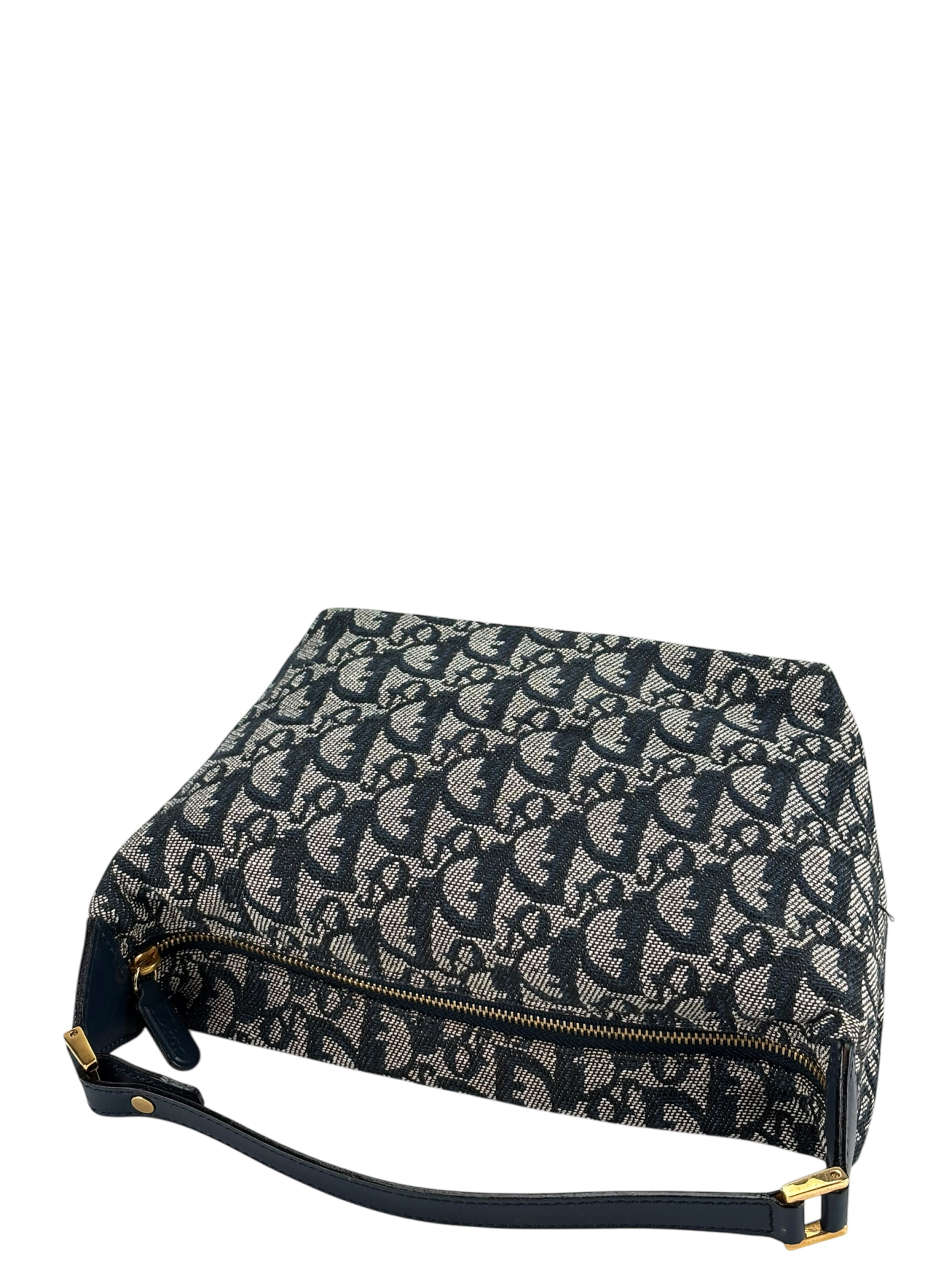 CHRISTIAN DIOR - Canvas Blue Trotter Pouch Accessory Handbag