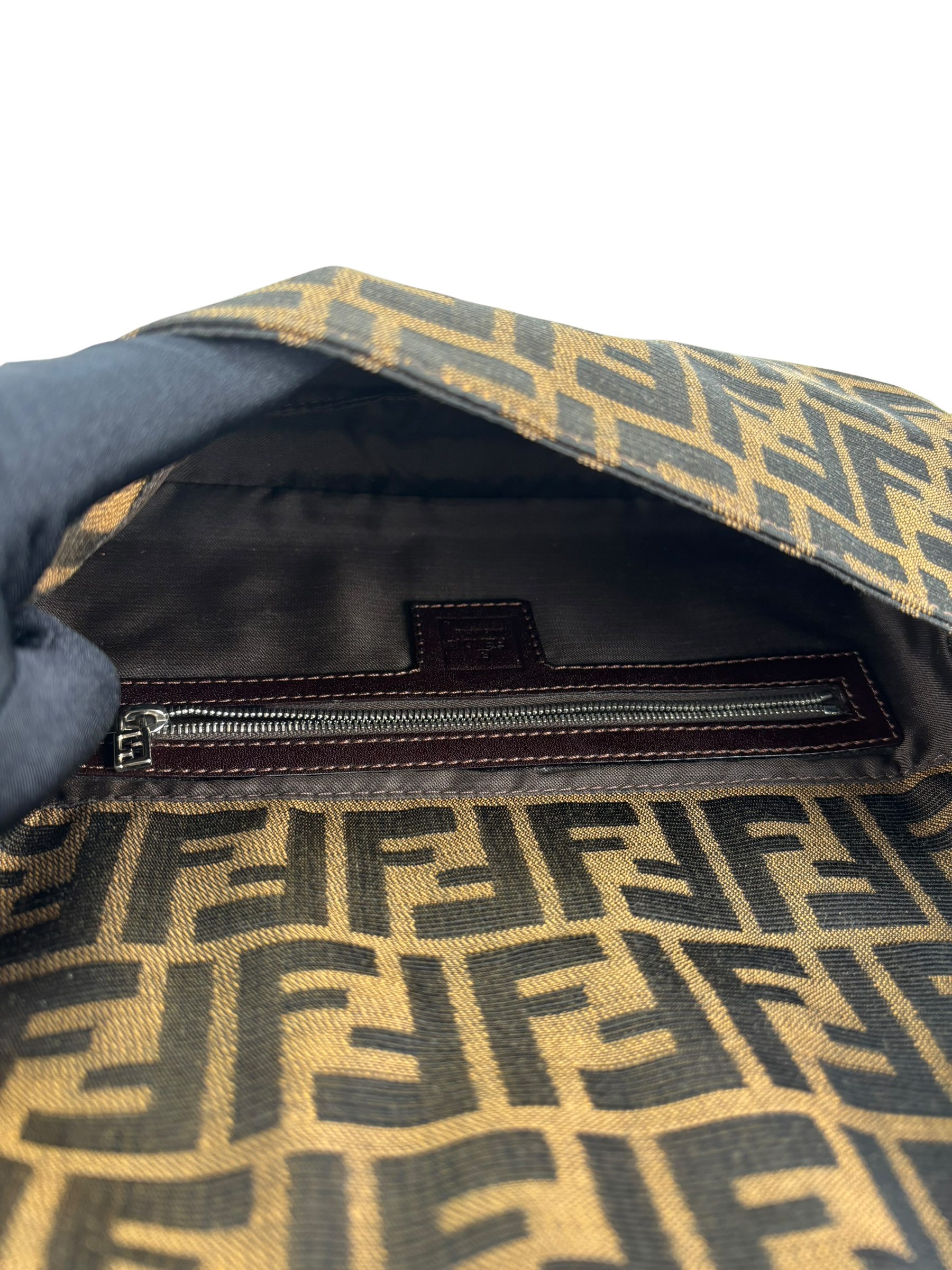 FENDI - Brown Zucca Mamma Baguette Shoulder Bag