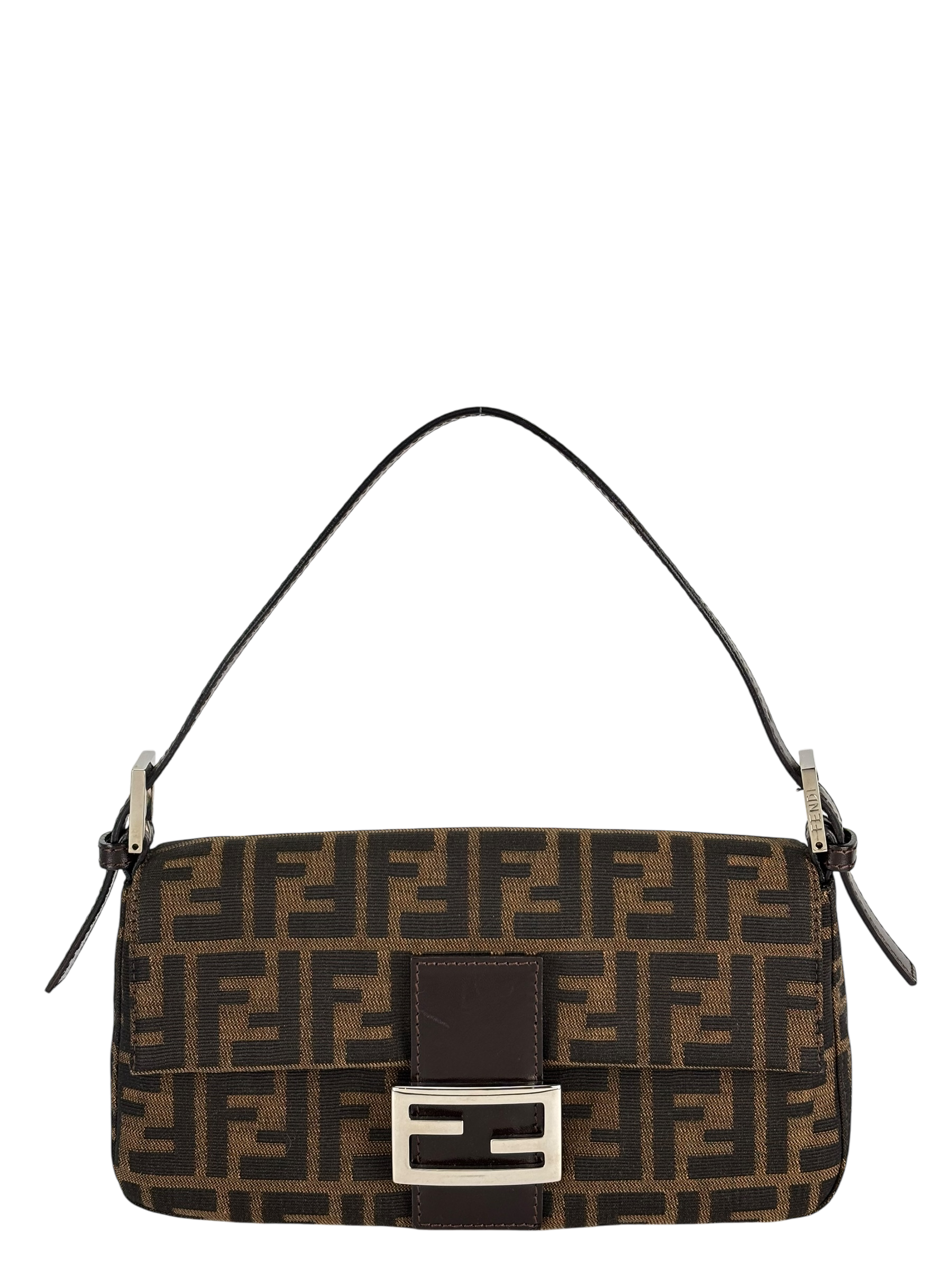 FENDI - Brown Zucca Mamma Baguette Shoulder Bag
