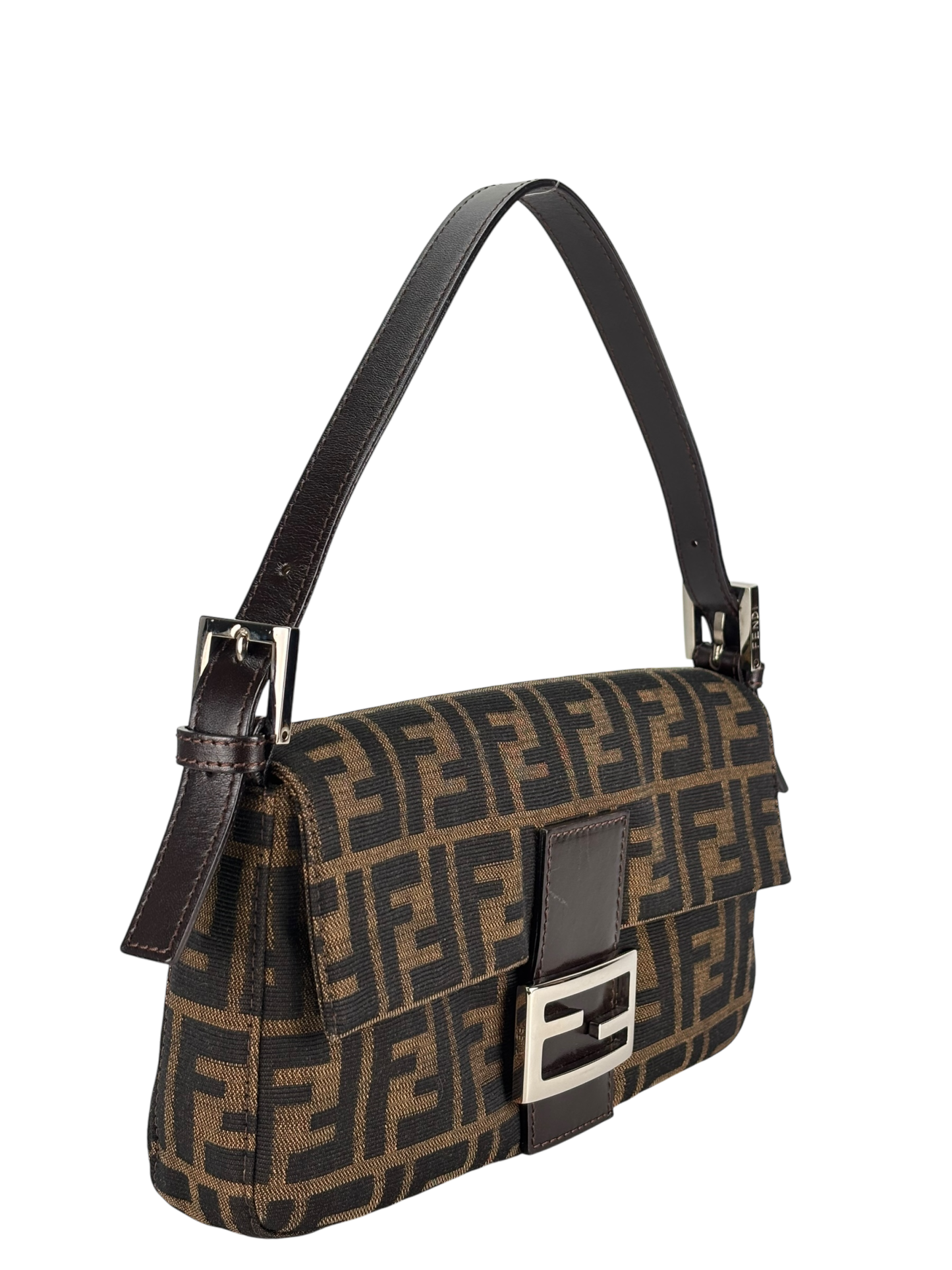 FENDI - Brown Zucca Mamma Baguette Shoulder Bag