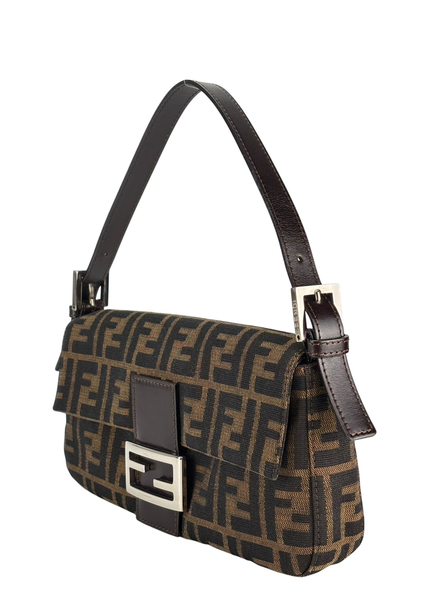 FENDI - Brown Zucca Mamma Baguette Shoulder Bag