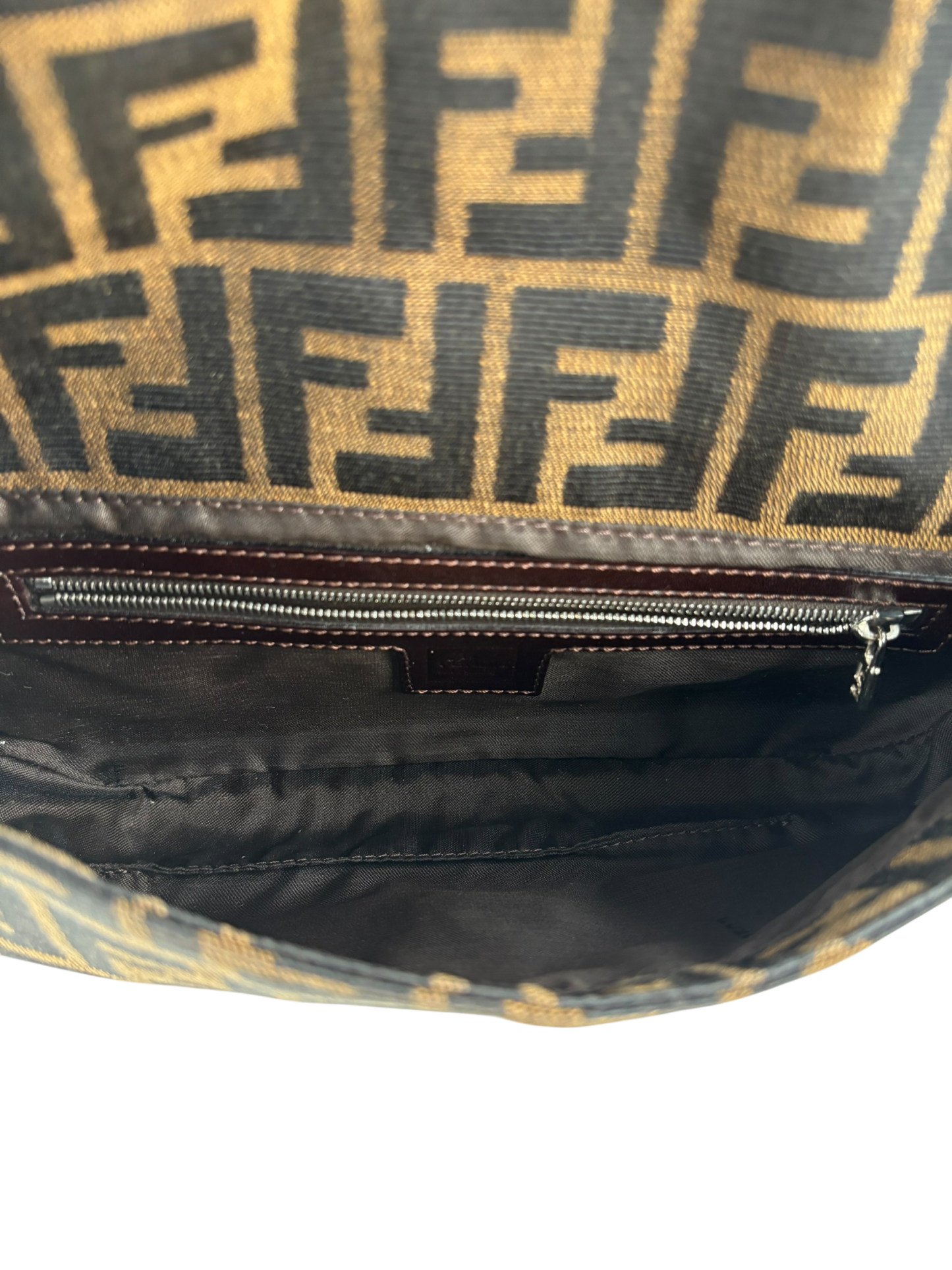 FENDI - Brown Zucca Mamma Baguette Shoulder Bag