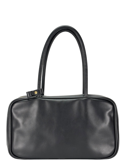 MIUMIU - Calfskin Black Leather Bow Handle Bag