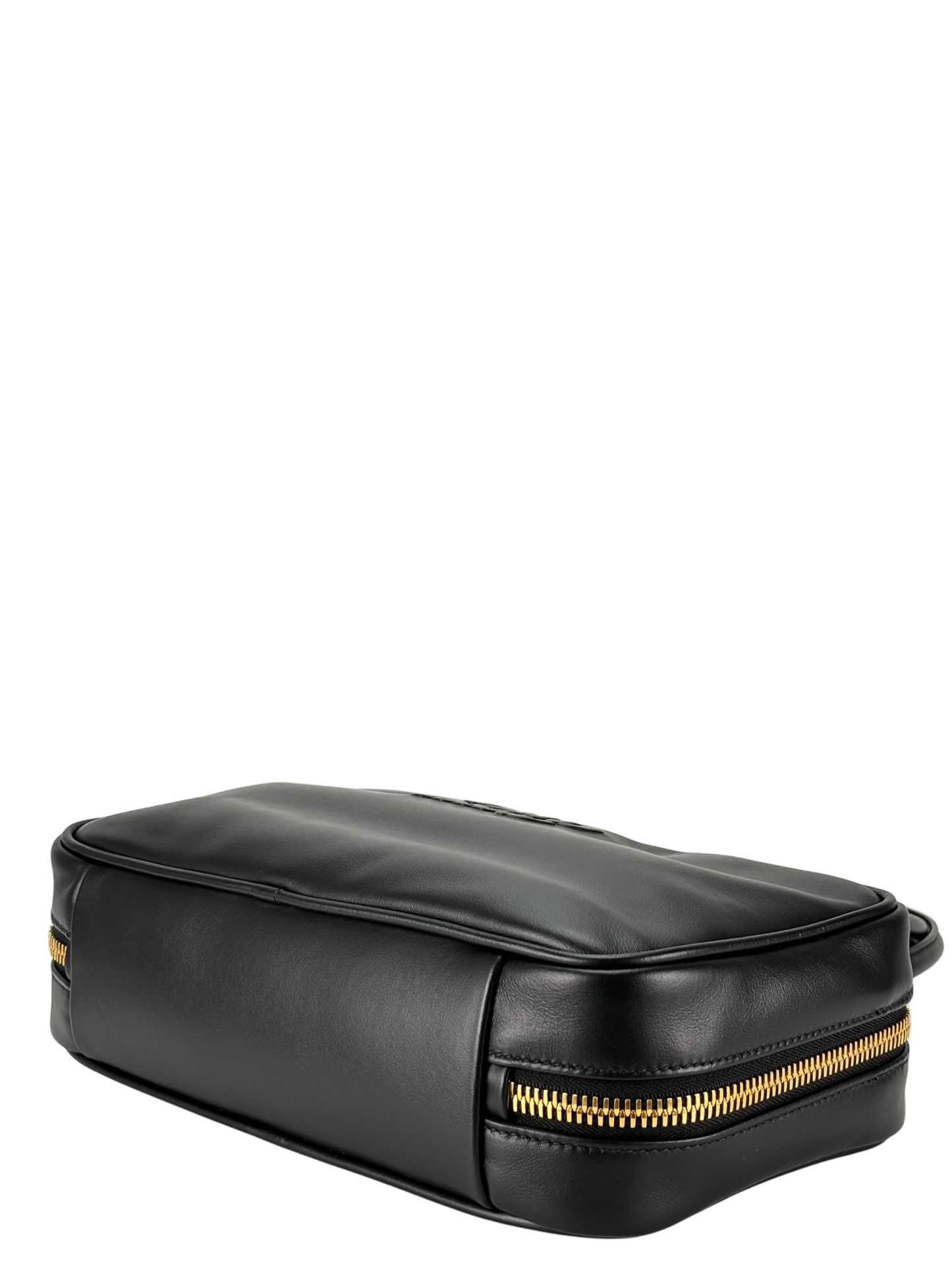 MIUMIU - Calfskin Black Leather Bow Handle Bag