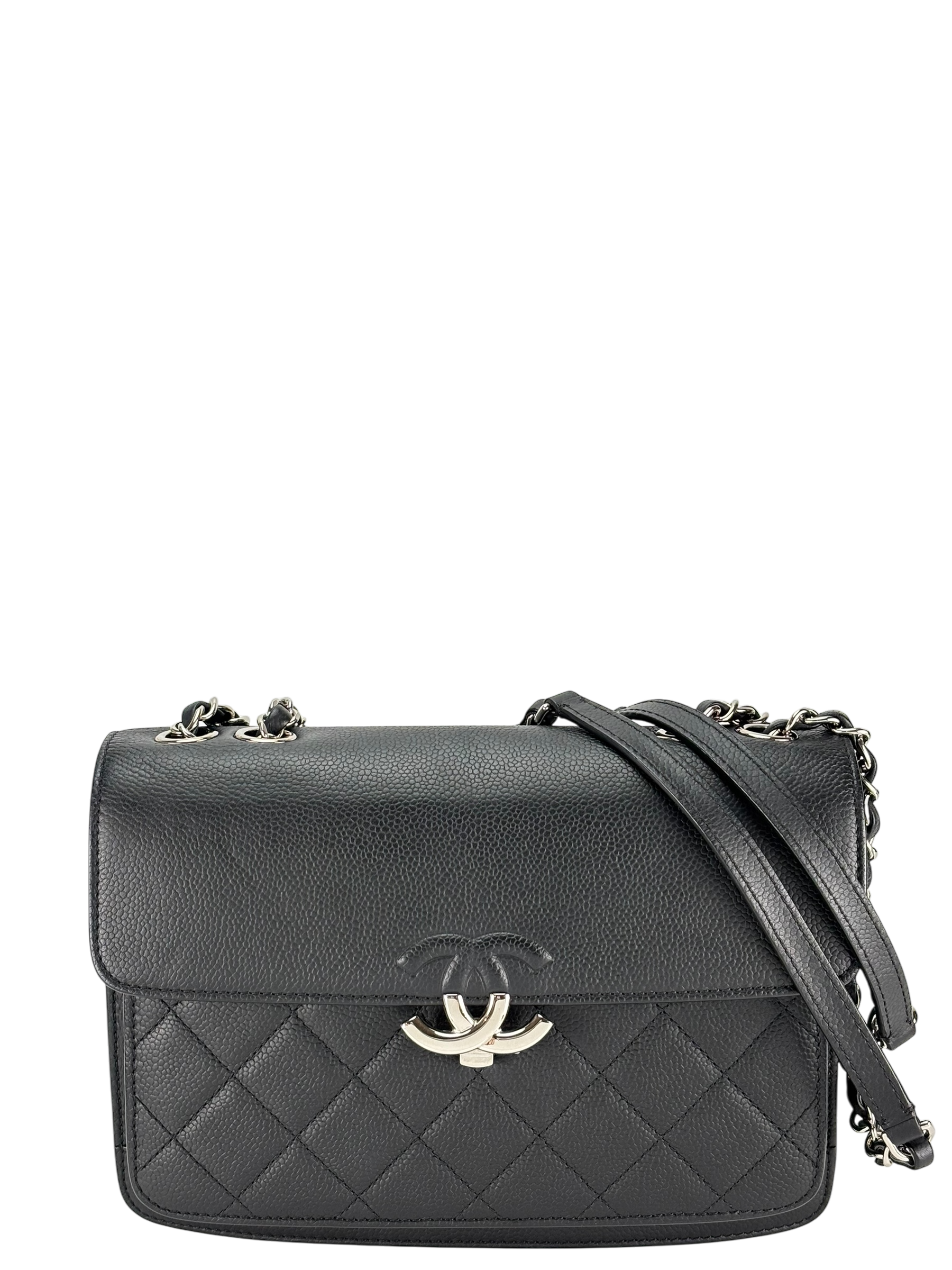 CHANEL - Caviar Black Urban Chain Companion Flap Bag