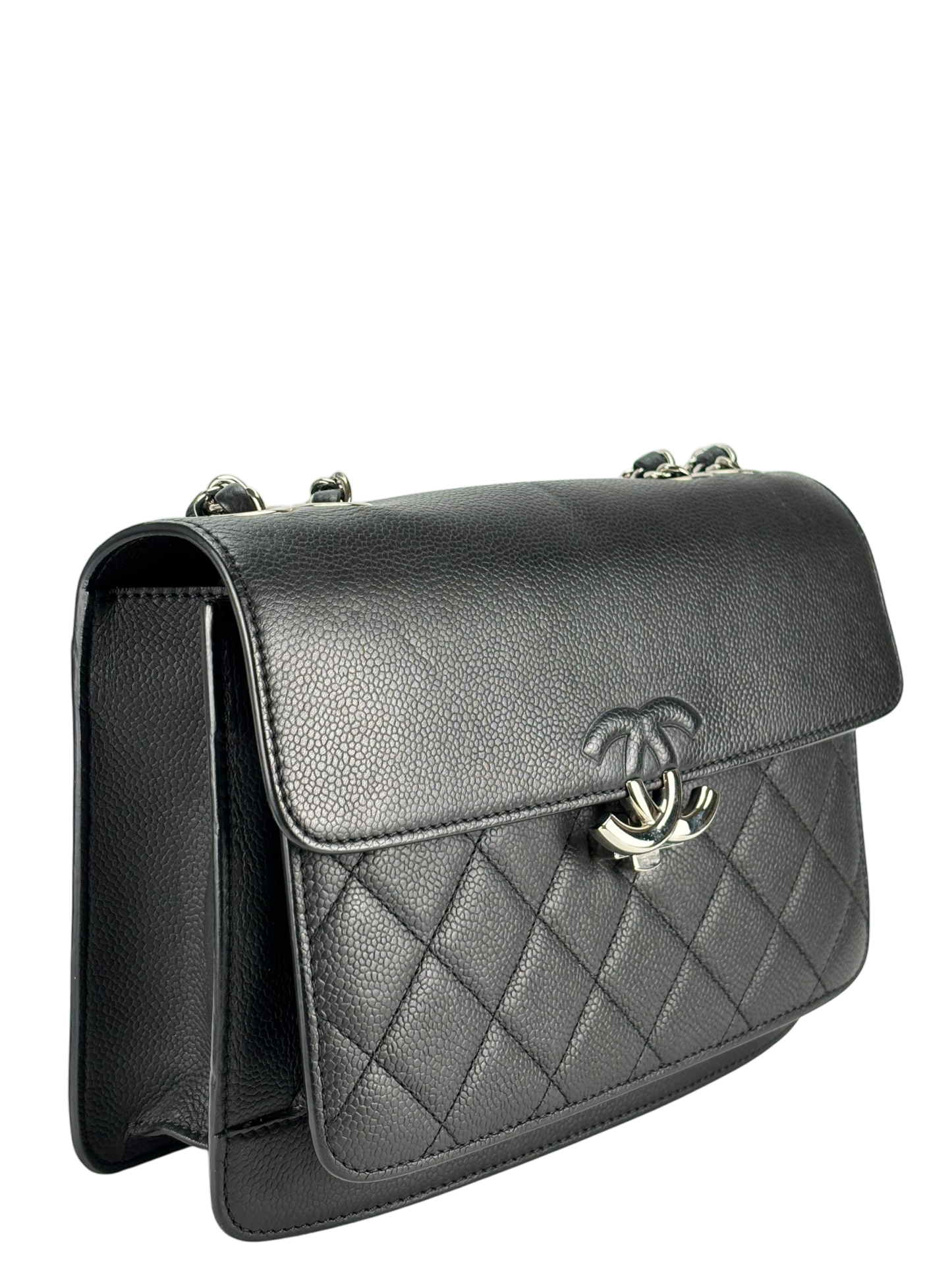 CHANEL - Caviar Black Urban Chain Companion Flap Bag