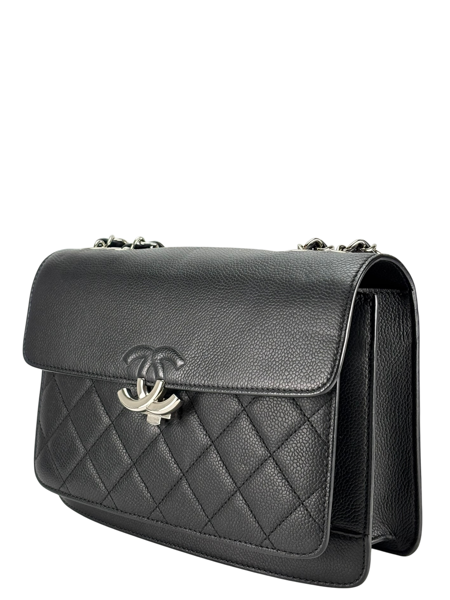 CHANEL - Caviar Black Urban Chain Companion Flap Bag