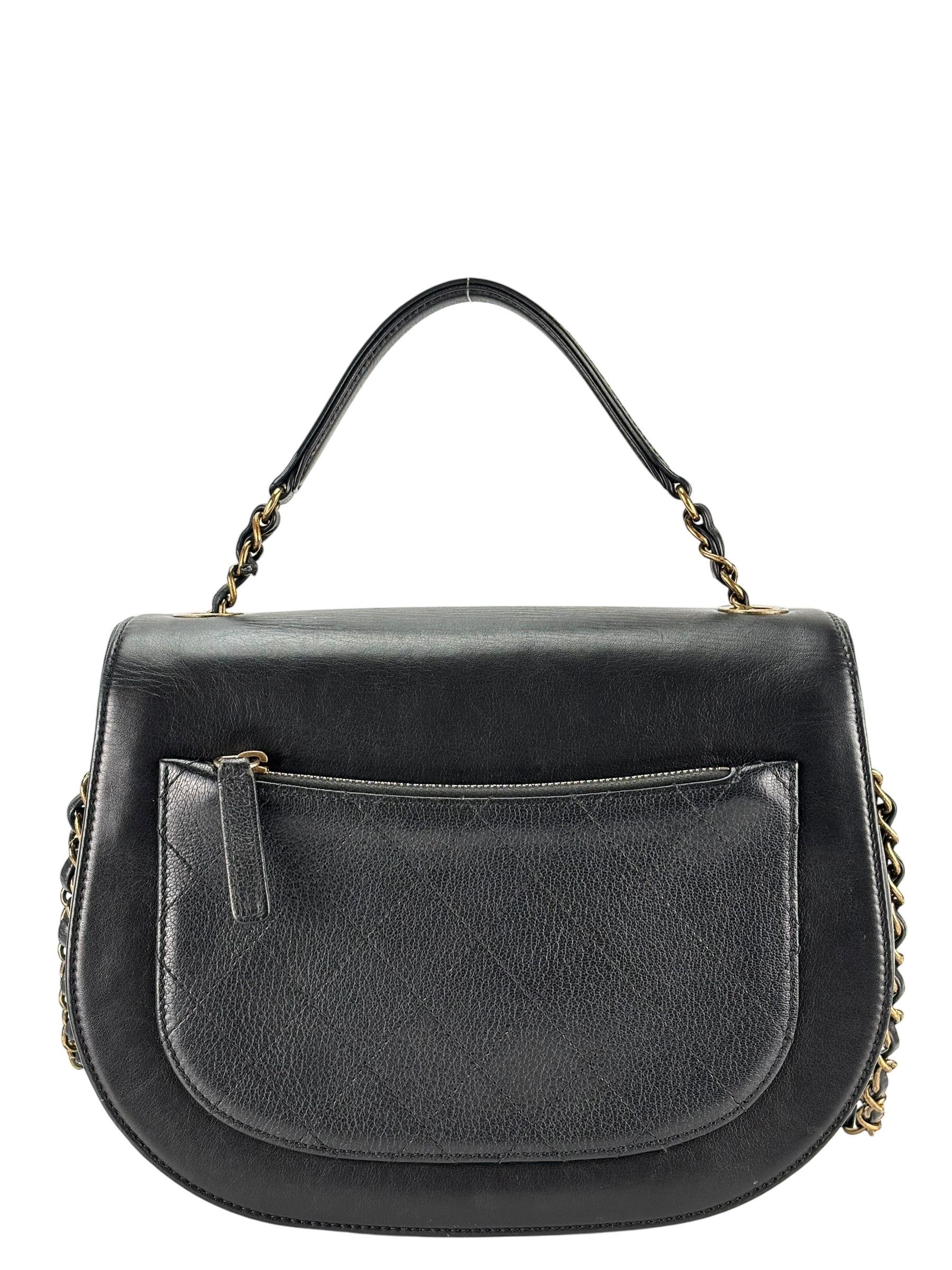 CHANEL - Calfskin​ Black Quilted Coco Curve Flap Bag