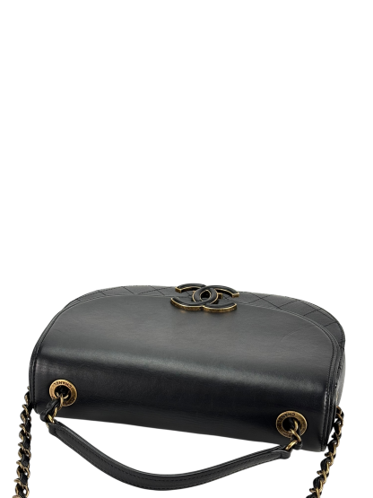 CHANEL - Calfskin​ Black Quilted Coco Curve Flap Bag