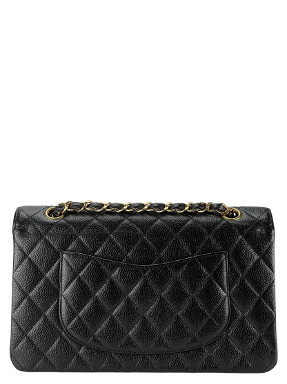 CHANEL - Medium Classic Double Flap Bag Black Caviar Gold Hardware (CF25) 