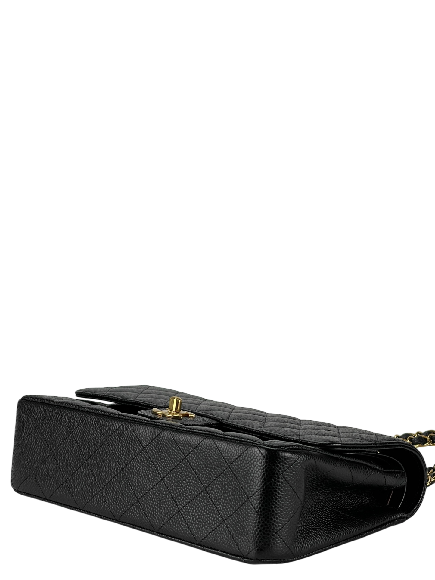 CHANEL - Medium Classic Double Flap Bag Black Caviar Gold Hardware (CF25)