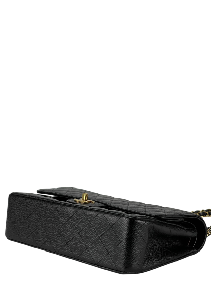 CHANEL - Medium Classic Double Flap Bag Black Caviar Gold Hardware (CF25) 