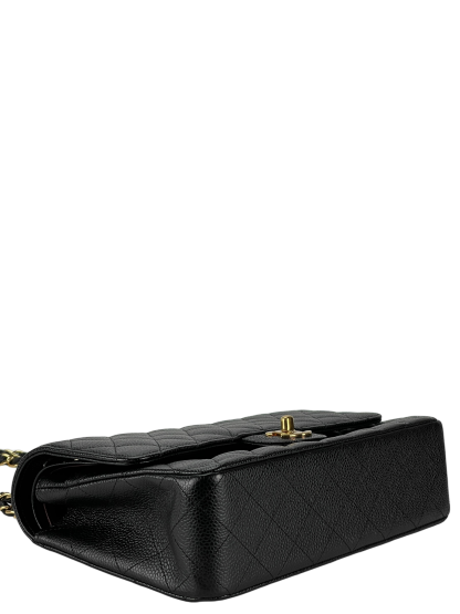 CHANEL - Medium Classic Double Flap Bag Black Caviar Gold Hardware (CF25) 