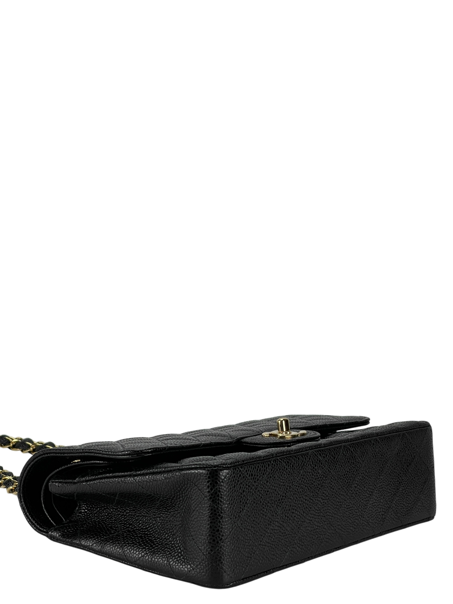 CHANEL - Medium Classic Double Flap Bag Black Caviar Gold Hardware (CF25)