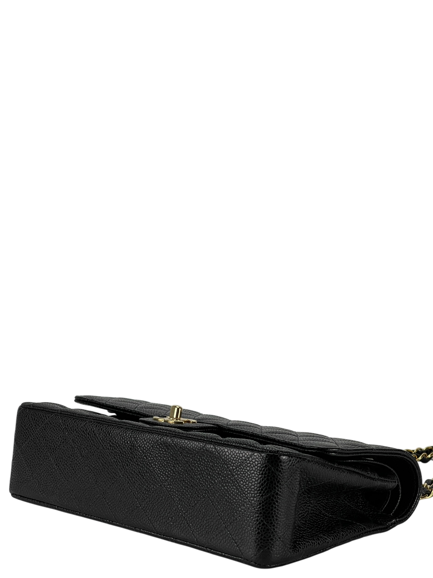 CHANEL - Medium Classic Double Flap Bag Black Caviar Gold Hardware (CF25)