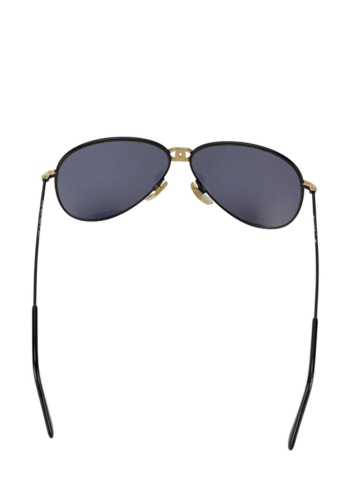 CHANEL - Blue Coco Mark Sunglasses Black Metal
