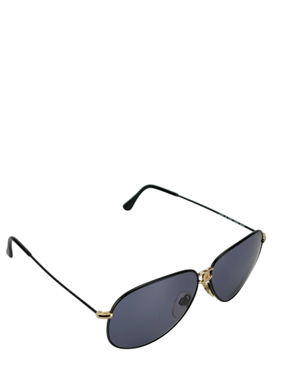 CHANEL - Blue Coco Mark Sunglasses Black Metal
