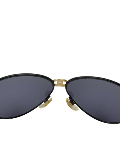 CHANEL - Blue Coco Mark Sunglasses Black Metal