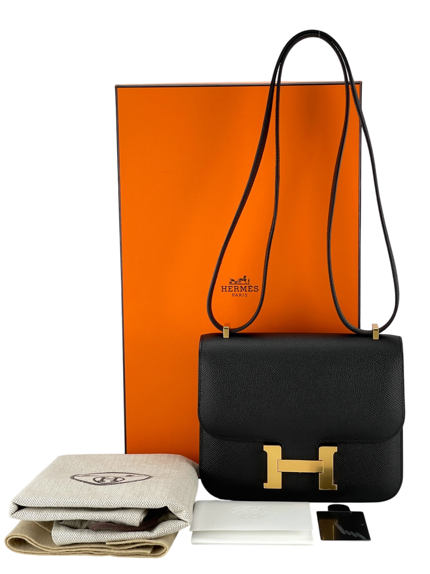 HERMES - Constance 19 Black Epsom Gold Hardware